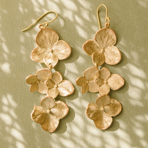 Hydrangea Drop Earrings by Michael Michaud